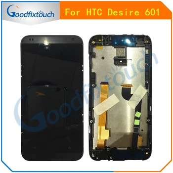 A HTC Desire 601 D601 LCD Kijelző Digitalizáló érintőképernyő Üveg Panel, LCD Kijelző Közgyűlés A Keret Csere Rész