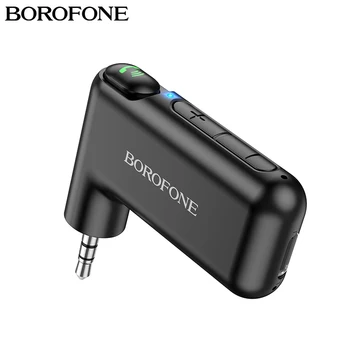 BOROFONE Aux BT Autó Bluetoother 5.0 Vevő Adó Adapter 3,5 mm-es Jack Audio Lejátszó Zene Vezeték nélküli Kihangosító Jeladó