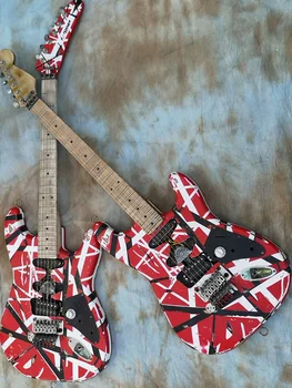 Eddie Van Halen csíkos gitár TRIBUTE, elektromos gitár Frankie / 5150 minőségi éves a gitár.