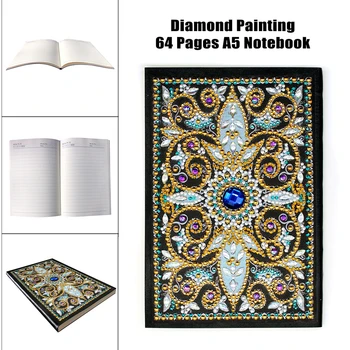 EverShine Gyémánt Festmény Notebook 5D Különleges Virág Alakú Strassz Képek, Gyémánt-Mozaik Napló Könyv A5-ös Gyöngy Hímzéssel