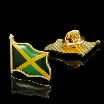 Jamaica Nemzet Aranyozott Zászló, Kitűző Jelvényt, Többszínű Bross Kitűző Jelvény