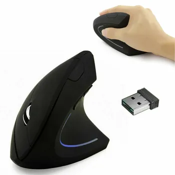 Vezeték nélküli egér függőleges gaming mouse USB egér ergonomikus asztali függőleges egér 1600DPI, PC notebook office home
