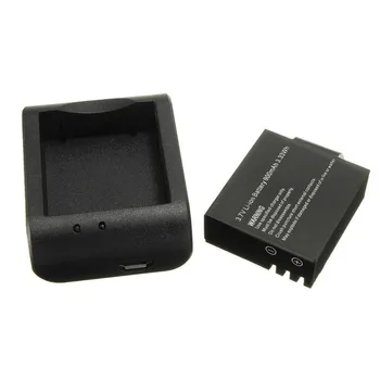 Állítsa 3,7 V 900mAh Akkumulátor Egyetlen Port USB Akkumulátor Töltő Sjcam M10 Sj4000 Sj5000 PLUSZ Sj7000 Akció Kamera Tartozék