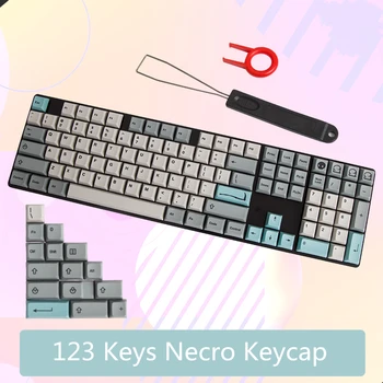 123 Kulcs/set Necro Keycaps PBT hőszublimációs Kulcsot Kap XDA Profil Keycap A 1.75 U 2U Shift Szabott Mechanikus Billentyűzet