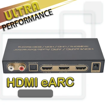 18Gbps HDMI eARC Extractor HDMI ARC-Audio Extractor 4K-60Hz Optikai Kapcsoló HDR Splitter Adapterek Erősítő Soundbar Hangsugárzó HDTV