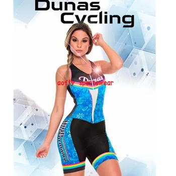 2021 Dunas Női Ruhák Kerékpár Triatlon Skinsuit Szett Kerékpár Macaquinho Ciclismo Feminino Lélegző Profi Kezeslábas Készletek