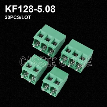 20DB/SOK Terminálok KF128-5.08-2P3P KF128-2P 300V 10A, Csavaros 2Pin 3Pin 5.0 mm, Egyenes Pin PCB Csavaros sorkapocs Csatlakozó