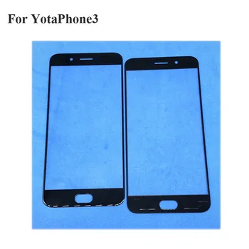 2DB A YotaPhone3 Teljesítmény Front LCD Üveg Lencse Yota 3 YotaPhone 3 Érintse meg a képernyő Panel Külső Képernyő Üveg nélkül flex Yota3