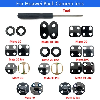 2db Hátsó Hátsó Kamera Üveg Huawei Mate 10 20 30 40 20X Pro Lite Kamera Üveg Ragasztó Ragasztó