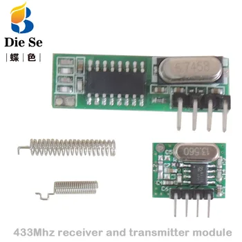 3 sok 433 Mhz Superheterodyne RF Vevő Modul, valamint Adó Modul antenna Arduino DIY Kit 433 mhz-es Távirányító