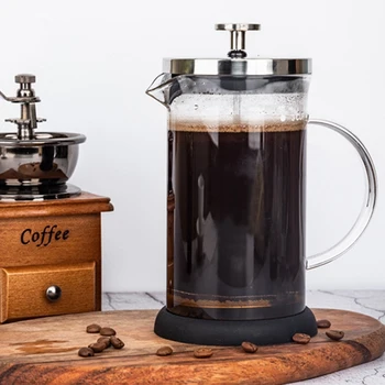 350ml Világos, kávéfőző Egyszerű Design Üveg Moka kávéfőző, hogy A szűrők francia Sajtó 12OZ Espresso Latte, Kávéfőző, Gáztűzhely