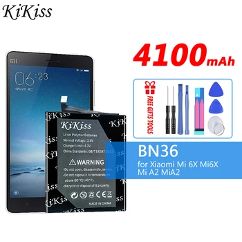 4100mAh a Xiao Mi Akkumulátor BN36 a Xiaomi Mi6X Mi 6X MiA2 Mi A2 Magas Minőségű Telefon Csere Akkumulátor
