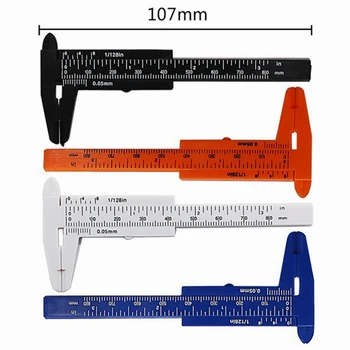 4db 0-80mm 0,5 mm Vernier Féknyereg Kettős Skála Műanyag Mérési Diák Mini Eszköz Uralkodó Ékszerek Mérési Eszköz DIY Modell Készítése