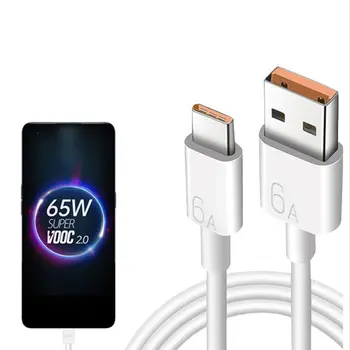 66W 65W 6A Szuper Dart Töltő Kábel Gyors USB C Típusú Töltési Adatok Kábelt a Xiaomi Poco M3 X3 NFC F2 Mi 11 9 Samsung Huawei OPPO