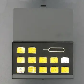 Alumínium, Hordozható Micro SIM Pin a SIM-Kártya Tároló Doboz Apple Samsung 56 Telefon memóriájából a SIM-kártya Tároló Doboz Esetben Protector