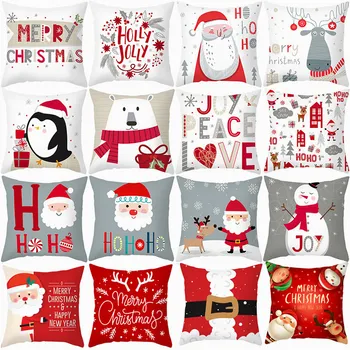 Boldog Karácsonyi Dekoráció az Otthoni Vörös Szarvas Fa párnahuzat Karácsonyi Dísz, Ajándék lakberendezés Navidad 2020 Karácsony, Új Év