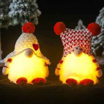 Boldog Karácsonyt Arctalan Baba Karácsonyi Izzó Gnome Dekoráció Otthon Mikulás, Karácsonyfa Lógó Dísz Navidad Medál Ajándék
