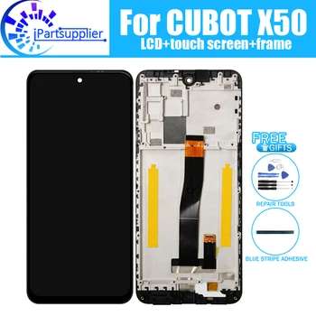 CUBOT X50 LCD Kijelző+érintőképernyő Digitalizáló +Keret Közgyűlés 100% Eredeti, Új LCD+Touch Digitalizáló CUBOT X50+Eszközök