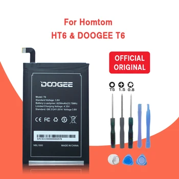 DOOGEE T6 pro Akkumulátor 6250mAh 100% Eredeti, Új Csere tartozék akkumulátorok A DOOGEE T6 Okos Telefon+Tracking + Eszközök