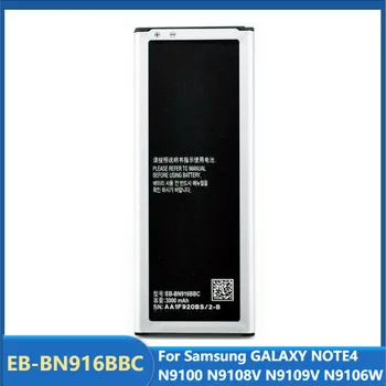 Eredeti Csere Telefon Akkumulátor EB-BN916BBC Samsung GALAXY MEGJEGYZÉS4 N9100 N9108V N9109V N9106W MEGJEGYZÉS 4 3000mAh