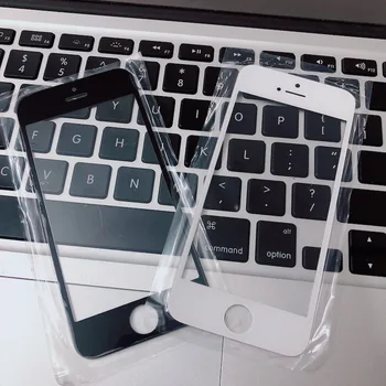 Fekete-fehér Színű Külső Képernyő Üveg Digitalizáló Fedezni iPhone5 5G 5S 5C Ingyenes Szállítási Üveg Lencse Elülső Üveg