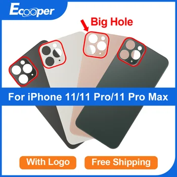 IPhone 11 11 Pro 11 Pro Max-OEM Minőség-Nagy Lyuk Vissza Üveg Akkumulátor Fedél Hátsó Ajtó Ház Esetben Csere Ajándék