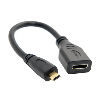 Jimier CY Mikro HDMI-kompatibilis 1.4 Férfi-Mini HDMI-kompatibilis 1.4 Női C Típusú Hosszabbító Kábel 10cm Laptop PC HDTV
