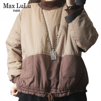 Max LuLu 2021 Reverzibilis Kapucnis Téli Nők Keki Meleg Ruha Garbó Pulóver Női Alkalmi Laza Harajuku Streetwear