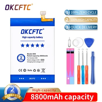 OKCFTC Eredeti 8800mAh S99 Akkumulátor Homtom S99 Mobiltelefon Raktáron Legújabb Gyártási Kiváló Minőségű Akkumulátor+nyomon Követési Számot