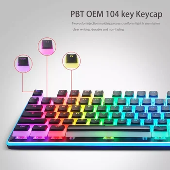 PBT Puding Keycaps 108 Kulcs, Dupla Színű Háttérvilágítás Keycaps Egyetemes Oszlop Cherry MX Mechanikus Billentyűzet OEM Profil