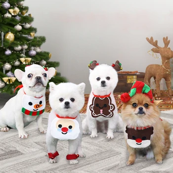 Pet Karácsonyi kellékek kutya kendő macska, kutya kendő kisállat kiegészítők sál kutya nyála törölközőt kutya Bib