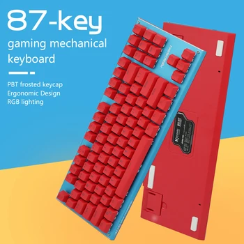 RGB Háttérvilágítású Gaming Mechanikus Billentyűzet Hot Swap 87 Kulcsok PBT kétszínű Injekció Keycaps Gamer Billentyűzet Kék Kapcsoló PC