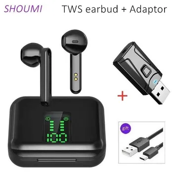 Tws Telefon Bluetooth Fülhallgató Fülbe Vezeték nélküli Fülhallgató In-Ear Sport Fülhallgató, Mikrofon, USB Adaptert A TV Számítógépes Játékok Fülhallgató
