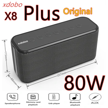 xdobo X8 Plus Hordozható Hang Oszlop Vezeték nélküli Bluetooth Hangszóró Kültéri Vízálló, Super Bass Subwoofer Stereo Surround Boombox