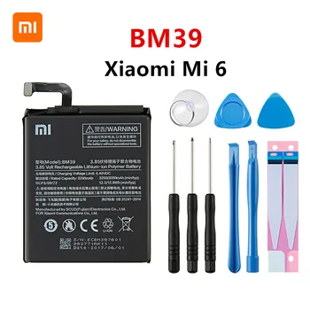 Xiao mi 100% Orginal BM39 3350mAh Akkumulátor Xiaomi 6 az Mi-6-az Mi6 BM39 Telefon Csere Akkumulátor +Eszközök