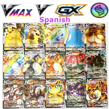 Új Pokemon Kártyákat a spanyol CSAPAT GX VMAX V. Edző Energia Ragyogó Kártya Játék Castellano Español Gyermekek Játék