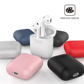 1DB TPU Szilikon Vezeték nélküli Bluetooth-Fülhallgató Esetében AirPods védőburkolat Bőr Kiegészítők Apple Airpods Töltés Doboz