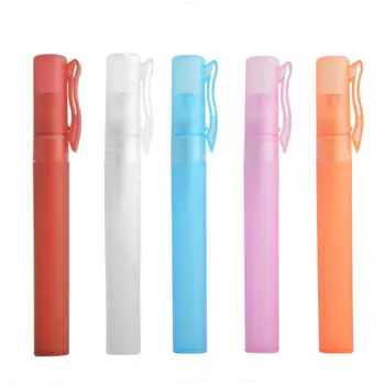 5 Db 10 ml-es Hordozható Üres Műanyag Parfümös Üveg Porlasztó Spray Cső Mini Utazási Újratölthető Parfüm Toll