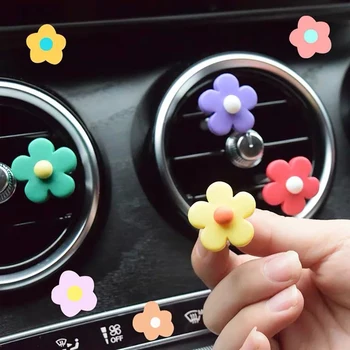 Autó levegő kilépő dekoráció klip hyuna aranyos virág, autó, kreatív személyiség klímaberendezés outlet matricák
