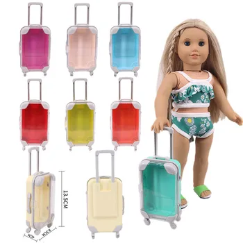 Baba Bútor Műanyag Bőrönd Utazási Csomagtartóban az Esetben A csomag Barbie Baba 1/6 BJD Baba Kiegészítők DIY Babaház Lányok Gyerekek Játékok