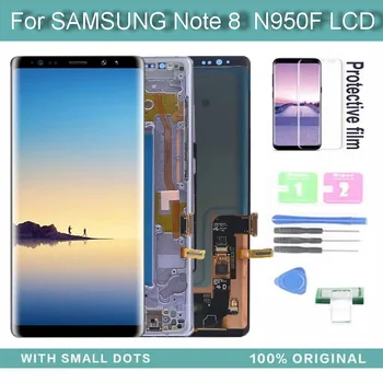Eredeti LCD Samsung Galaxy Note 8 LCD N950 N950F érintőképernyő Digitalizáló MEGJEGYZÉS 8 SM-N950F/DS Lcd Kijelző Közgyűlés A Foltok