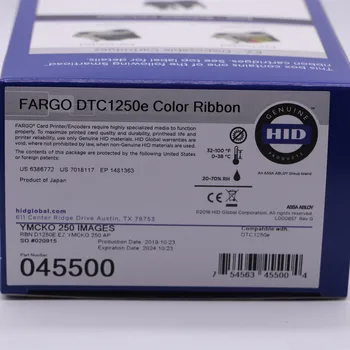 Fargo 045500 YMCKO Színű Szalag 250 nyomatok Kompatibilis DTC1250e