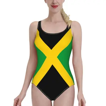 Japán Anime Egzotikus Bikini Fürdőruha Jamaica Zászló Hazafi Strand viselet Kreatív Fürdőruha