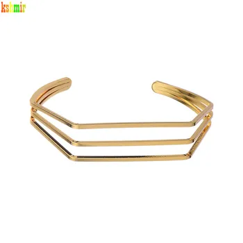 Kshmir Divat réz karkötő fém arany retro karkötő egyszerű fém geometriai sokszög nő fém karkötő 2020