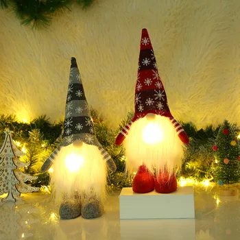 Rudolf Törpe Baba Karácsonyi Dekoráció Északi Elf LED Otthoni Dekoráció, karácsonyfa Dísz Navidad 2021 Új Karácsonyi Ajándék